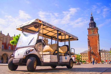Krakow sightseeing by electric golf cart