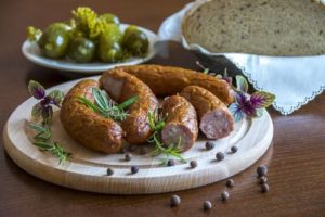Traditional Polish food - kielbasa