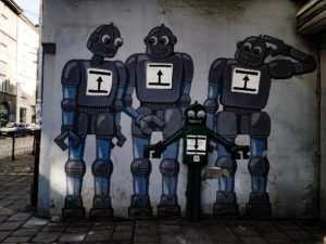 Krakow street art - the robots 