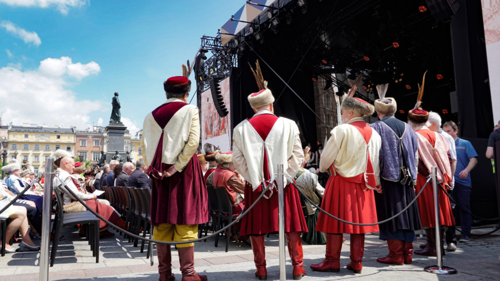 Entronement of the flower king in Krakow