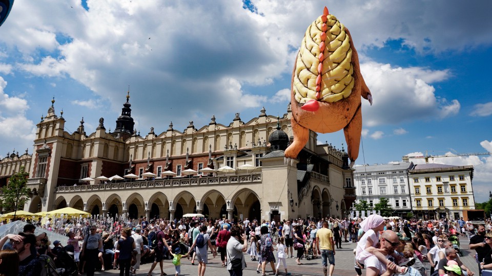 Dragons parade in Krakow