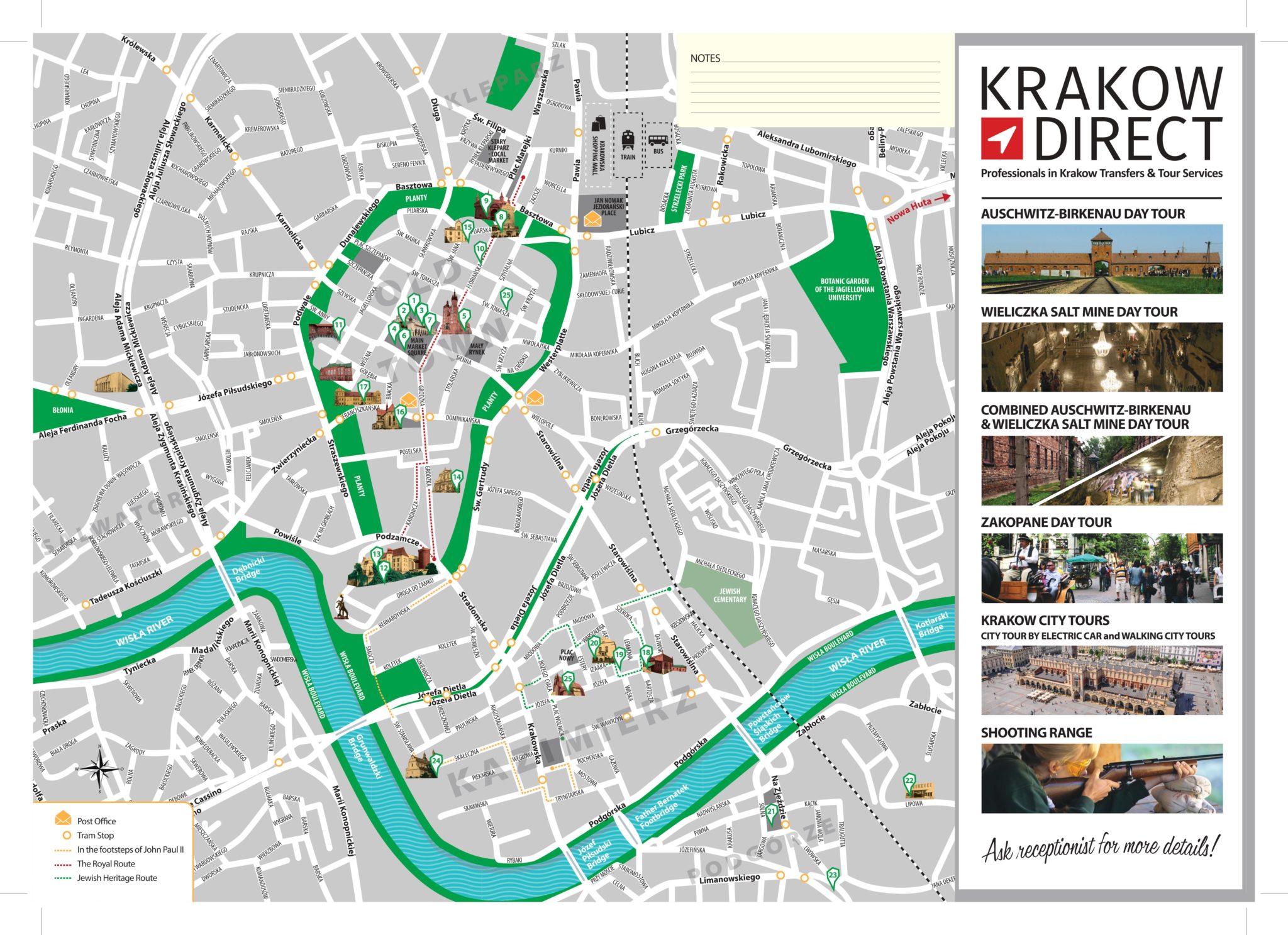 Krakow Map Free Pdf With Best Krakow Attractions