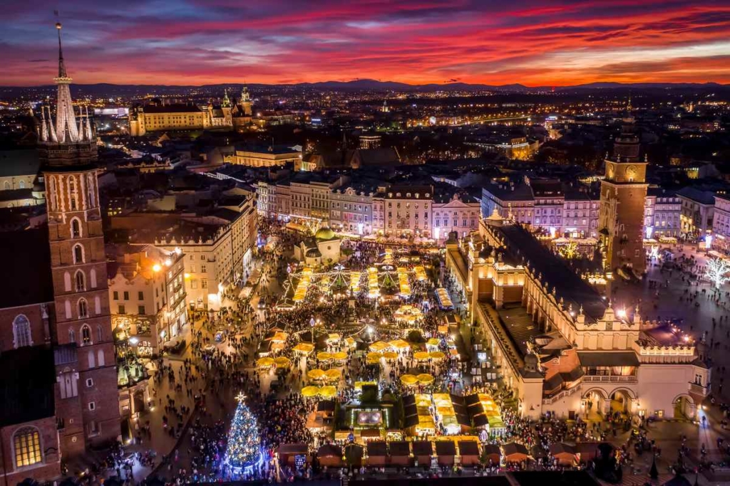 Christmas Market in Krakow Main Square