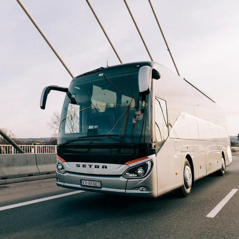 Premium Krakow Direct Setra bus on an international tour 