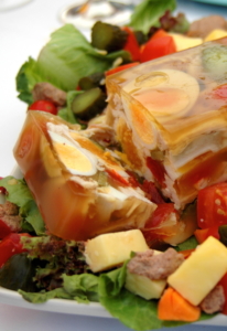 Traditional aspic with eggs - galaretka